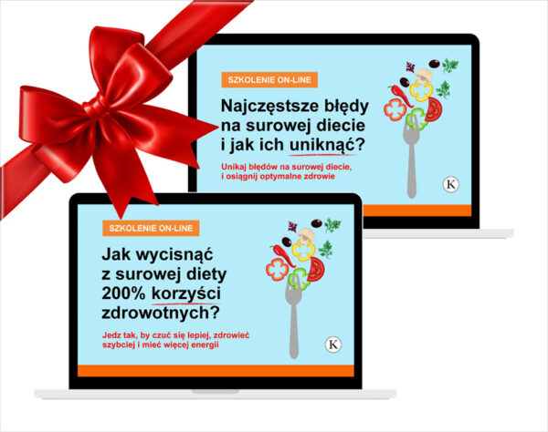 Pakiet 2 szkoleń z cyklu ABC Surowej Diety (Najczęstsze błędy ... + Jak wycisnąć 200%...) [za 477 zł zamiast 876 zł]